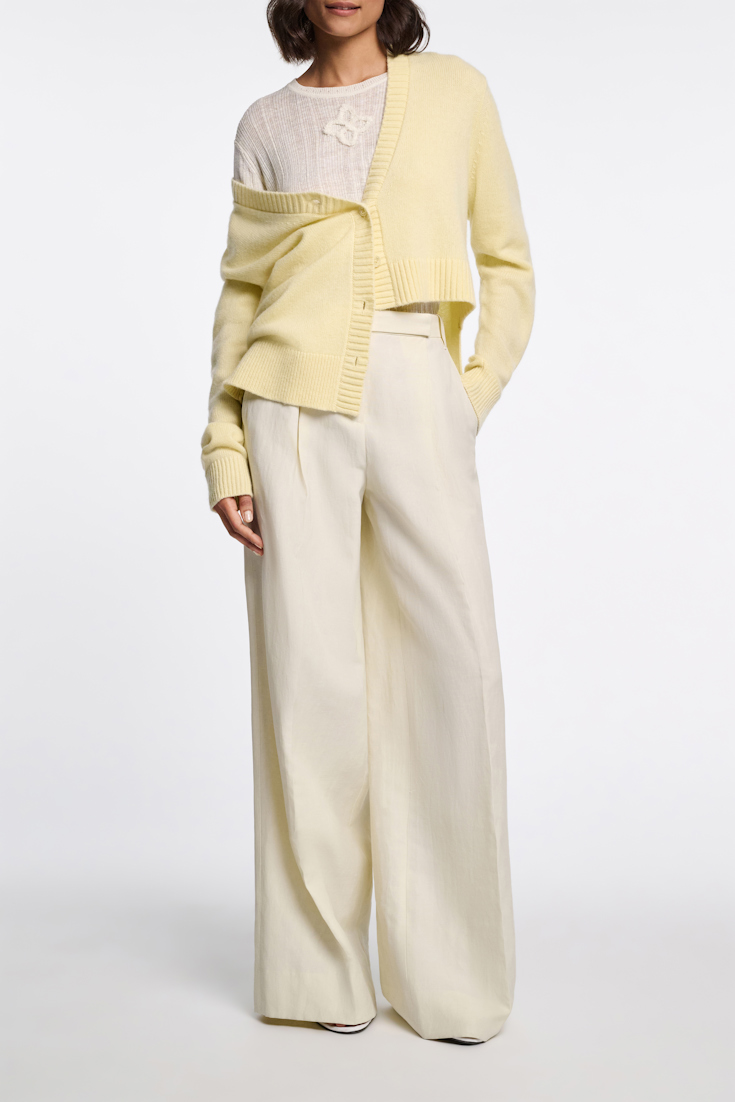 Dorothee Schumacher Cardigan mit asymmetrischer Silhouette lemon
