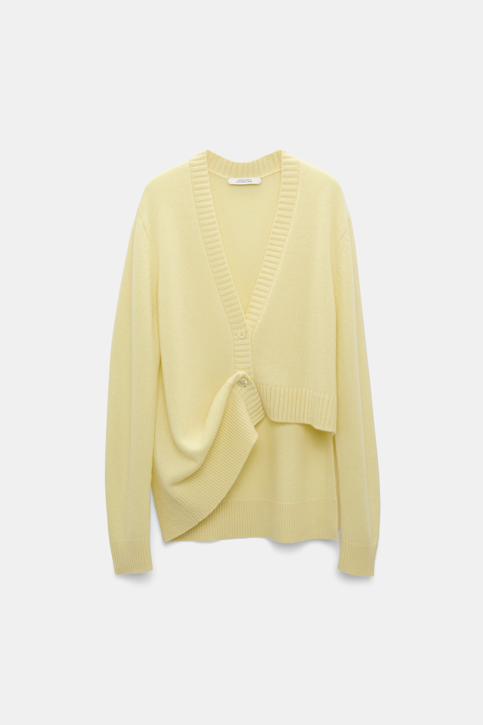 Dorothee Schumacher Cardigan mit asymmetrischer Silhouette lemon
