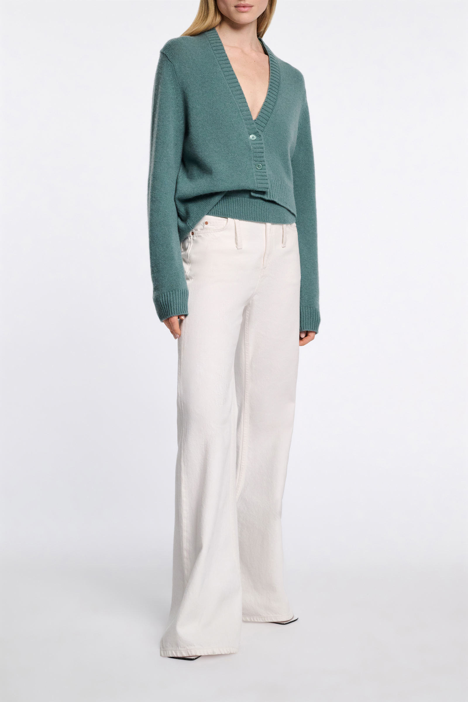 Dorothee Schumacher Cardigan mit asymmetrischer Silhouette eucalyptus