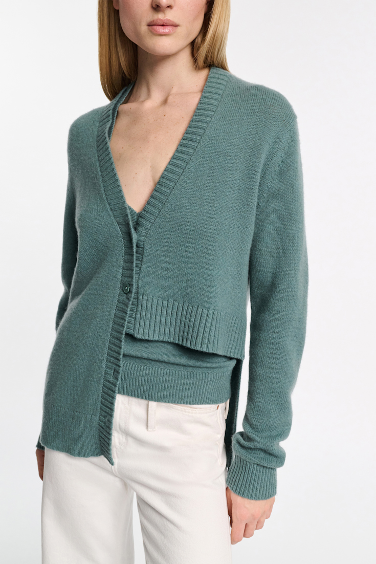 Dorothee Schumacher Cardigan mit asymmetrischer Silhouette eucalyptus