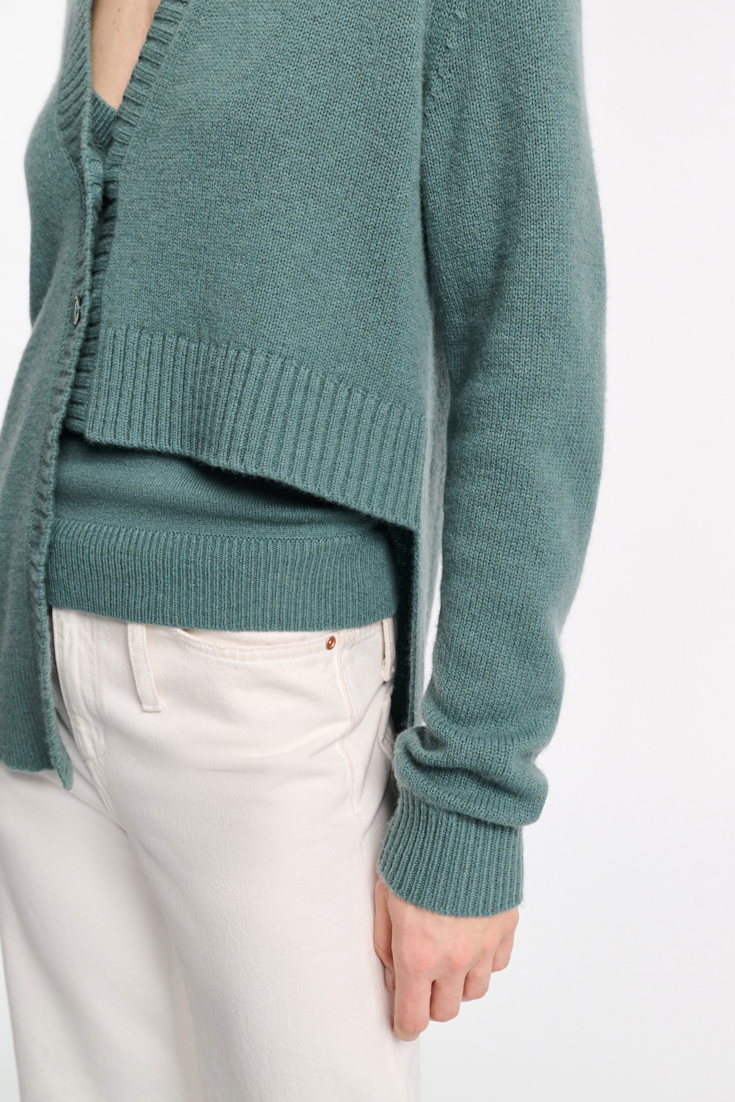 Dorothee Schumacher Cardigan mit asymmetrischer Silhouette eucalyptus