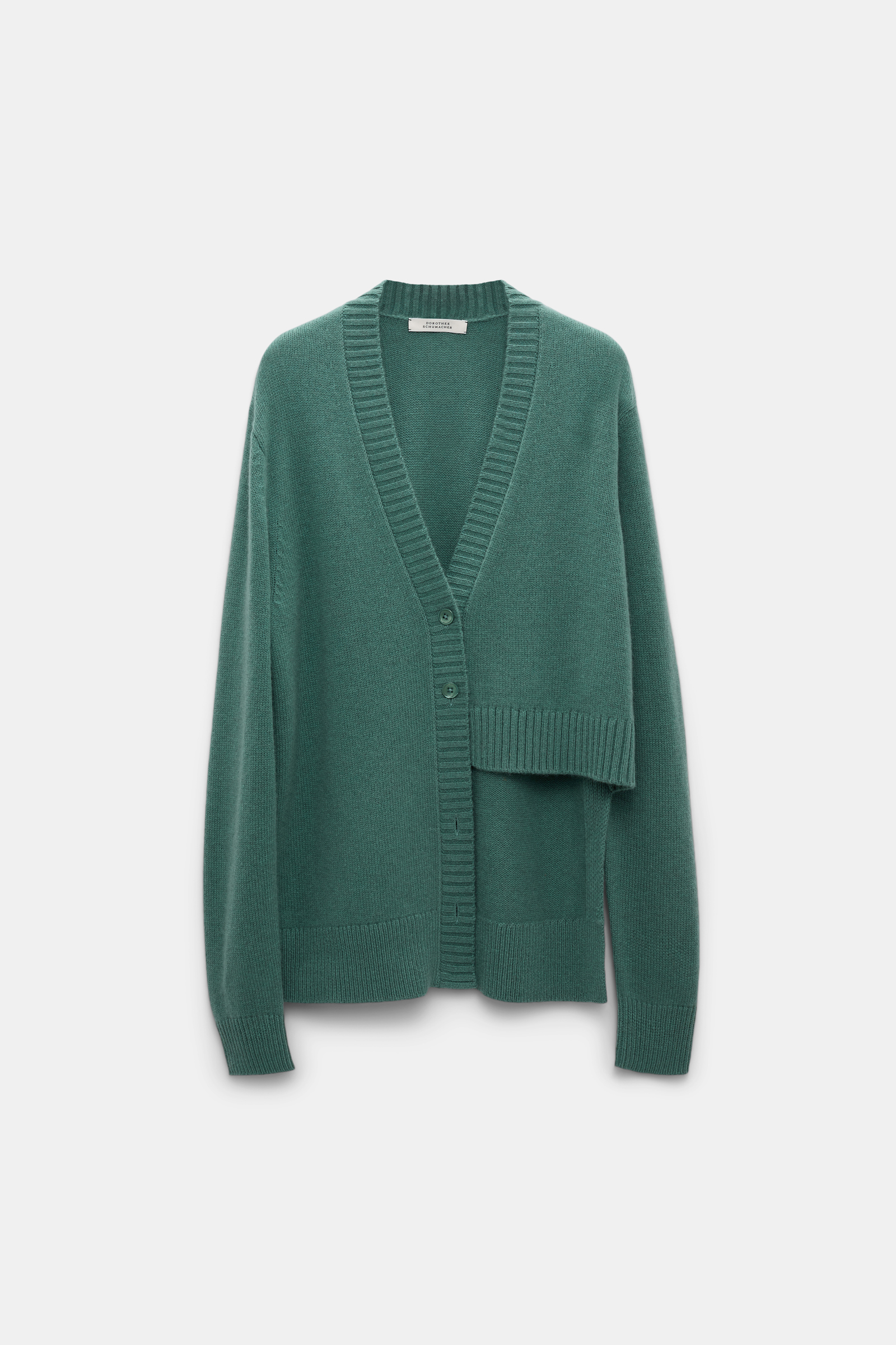 Dorothee Schumacher Cardigan mit asymmetrischer Silhouette eucalyptus