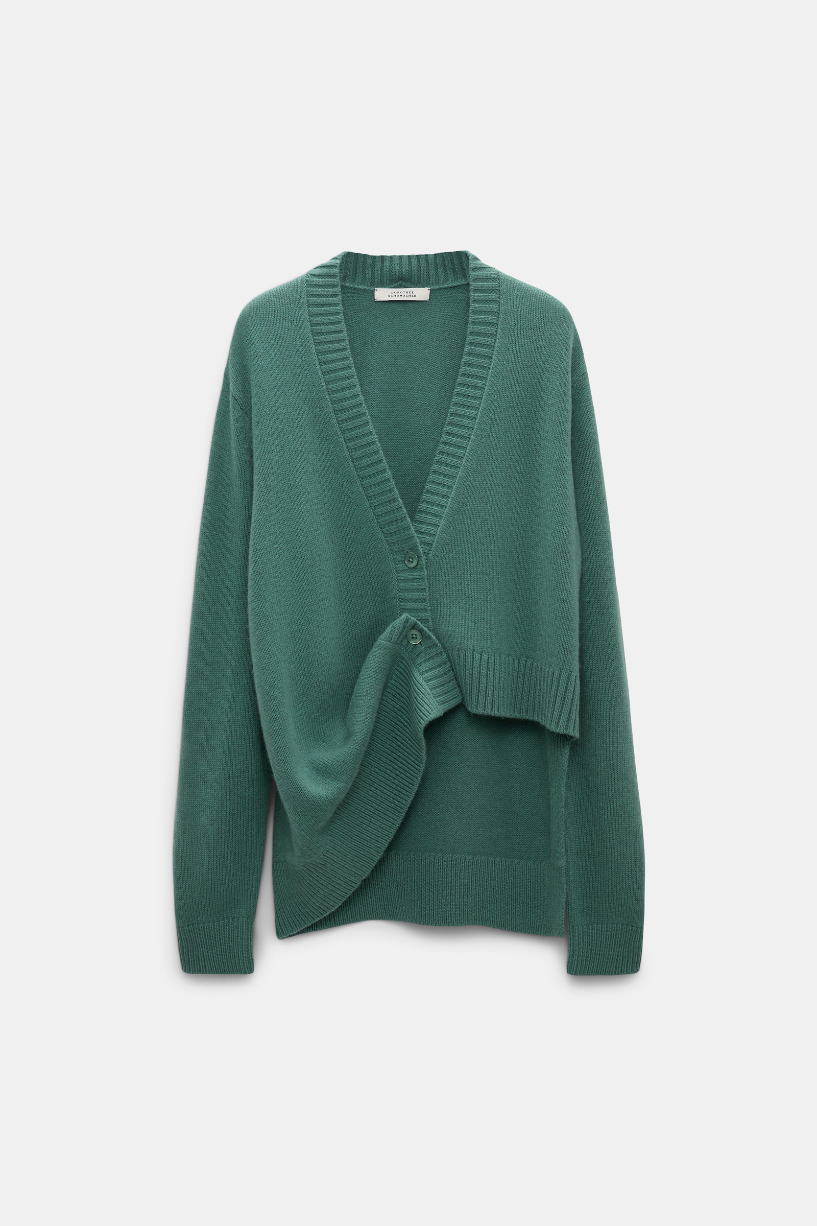 Dorothee Schumacher Cardigan mit asymmetrischer Silhouette eucalyptus