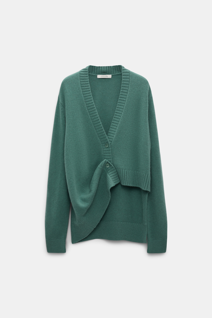 Dorothee Schumacher Cardigan mit asymmetrischer Silhouette eucalyptus