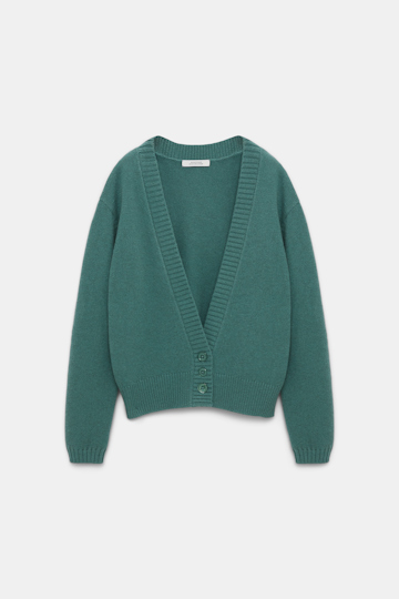 Dorothee Schumacher Cardigan aus Merino-Kaschmir Mix eucalyptus