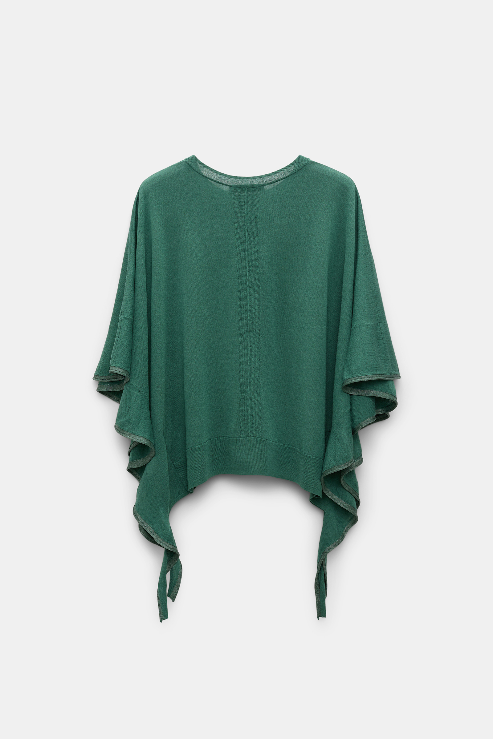 Dorothee Schumacher Knit top with draped flounce sleeves jade