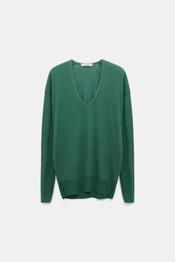 Dorothee Schumacher Pullover mit transparentem Garn-Detail jade