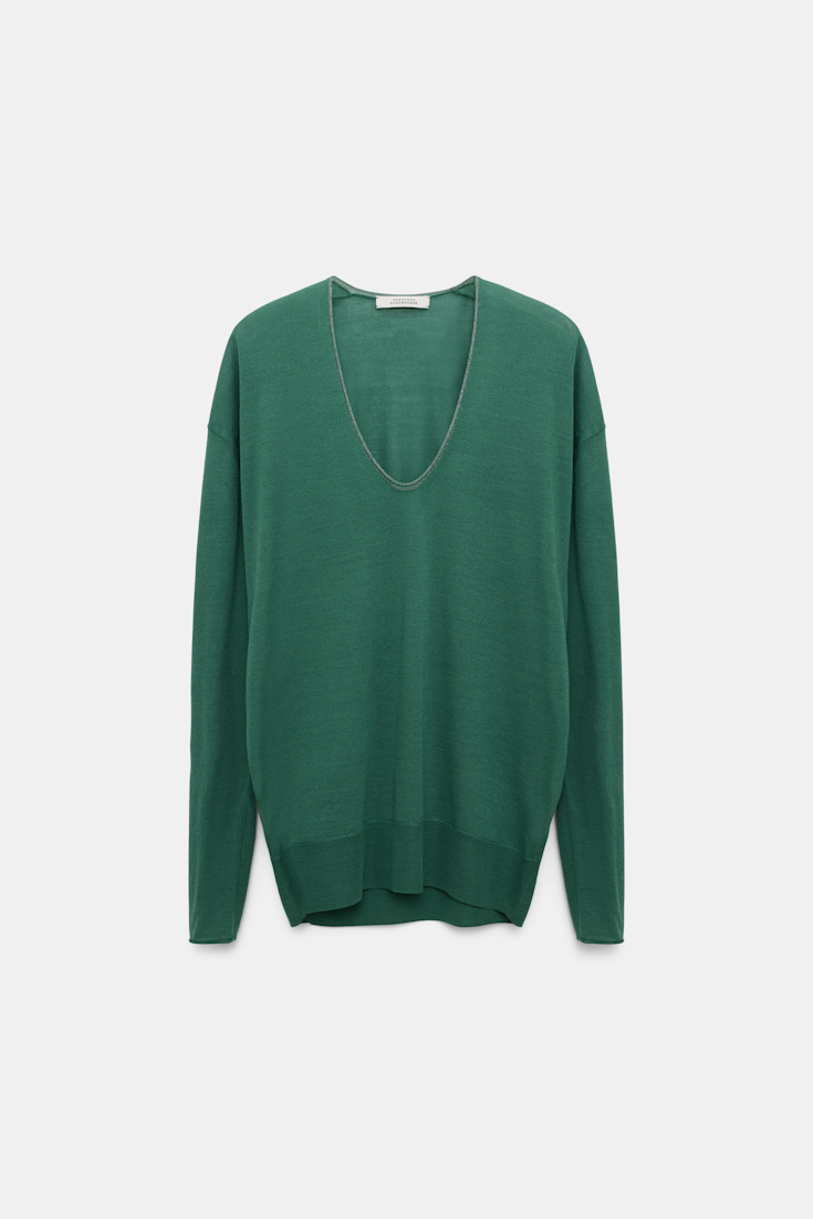 Dorothee Schumacher Pullover mit transparentem Garn-Detail jade