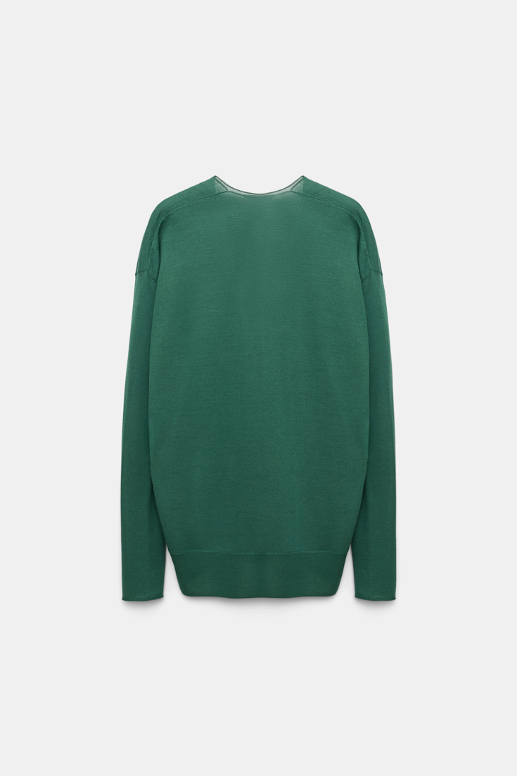 Dorothee Schumacher Pullover mit transparentem Garn-Detail jade