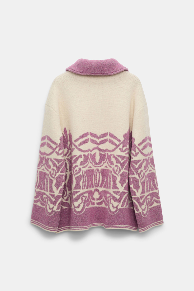 Dorothee Schumacher Jacke mit floralem Allover-Jacquard lilac white