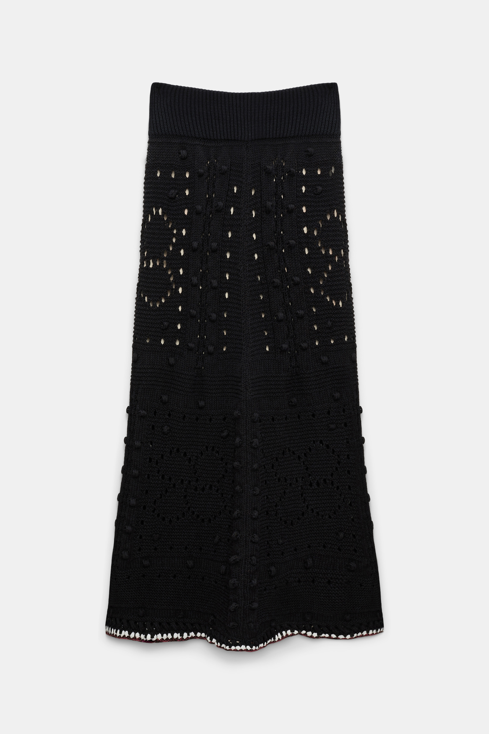 Dorothee Schumacher V-neck cardigan with crochet trim pure black
