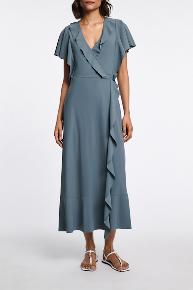 Dorothee Schumacher Wickelkleid mit Volant-Details dark jade