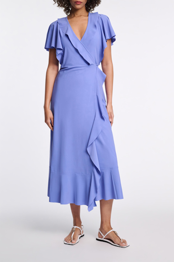 Dorothee Schumacher Wickelkleid mit Volant-Details light cornflower