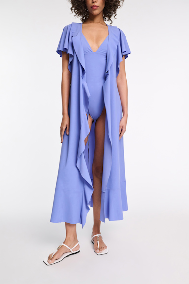 Dorothee Schumacher Wickelkleid mit Volant-Details light cornflower