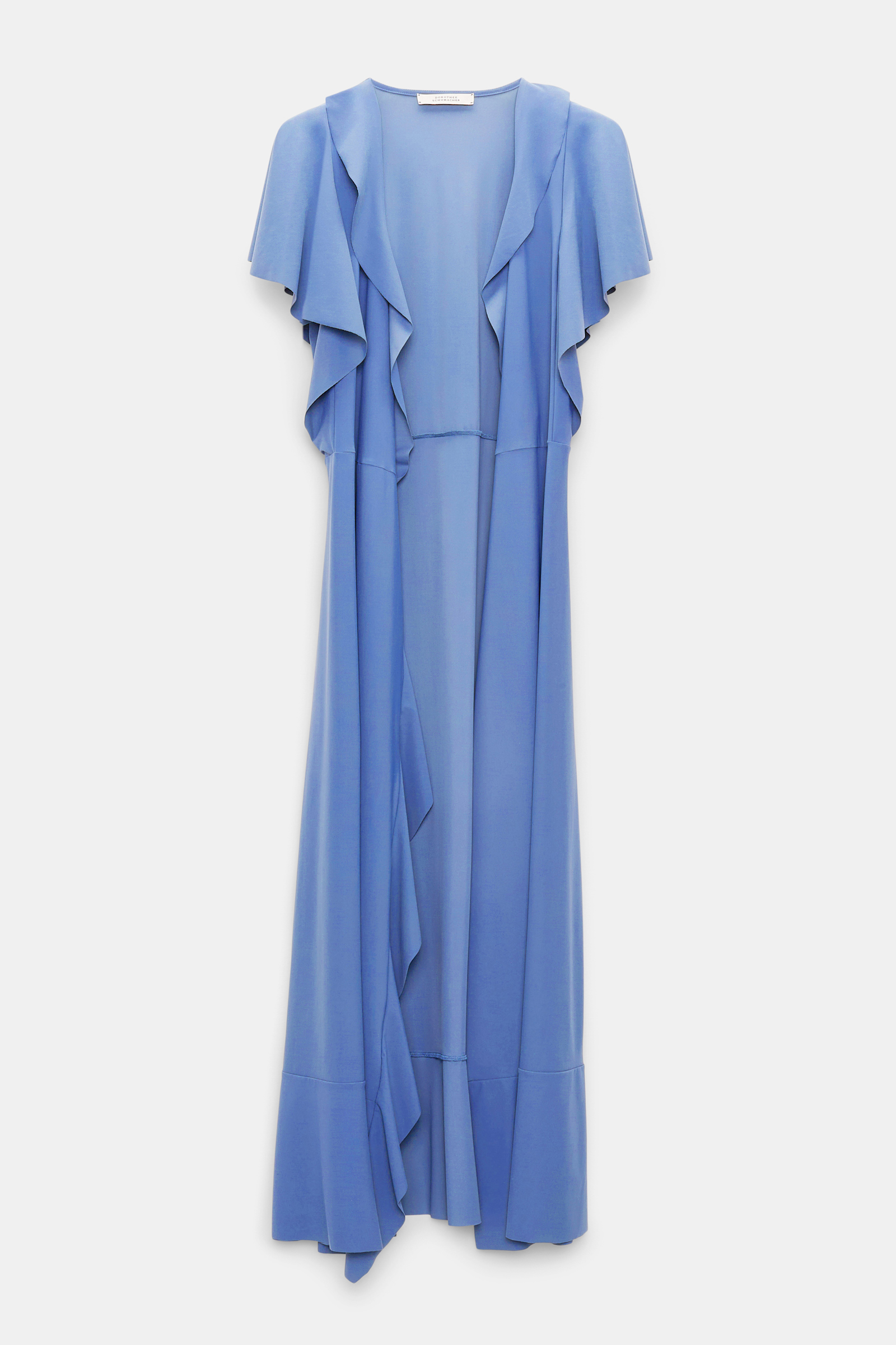 Dorothee Schumacher Wrap dress with ruffles light cornflower