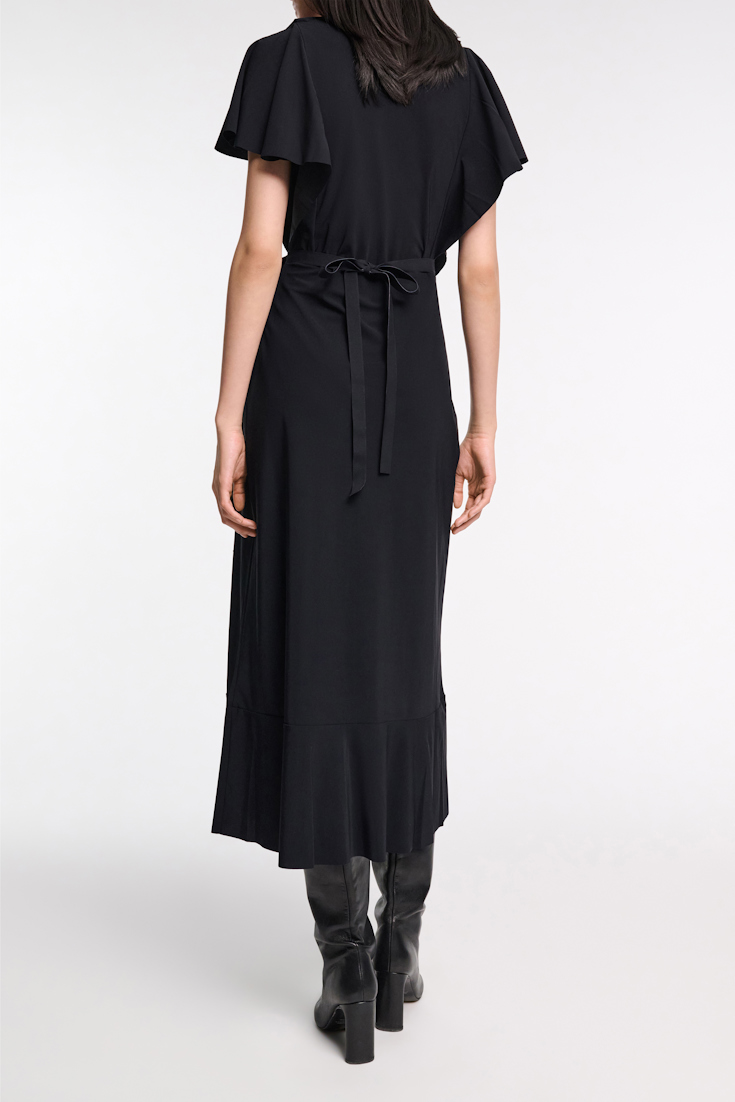 Dorothee Schumacher Wickelkleid mit Volant-Details pure black