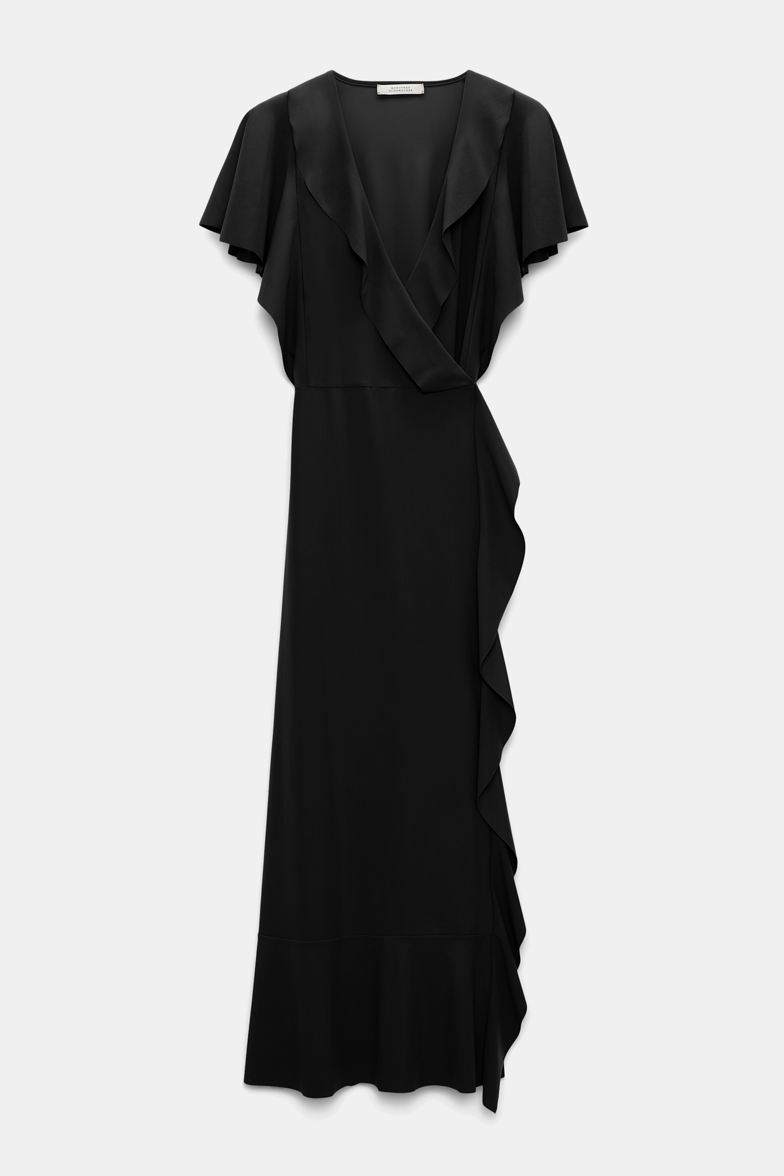 Dorothee Schumacher Wickelkleid mit Volant-Details pure black