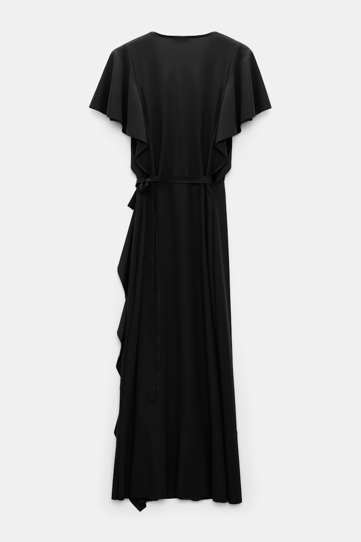 Dorothee Schumacher Wickelkleid mit Volant-Details pure black
