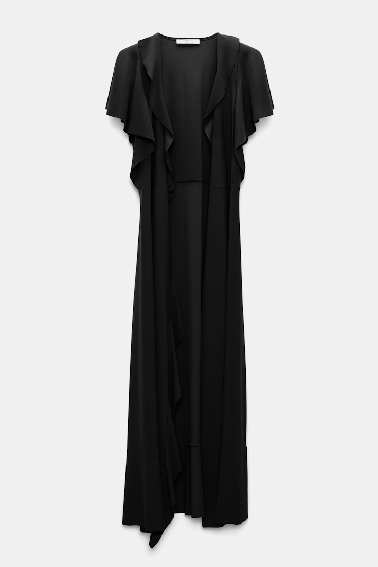 Dorothee Schumacher Wickelkleid mit Volant-Details pure black