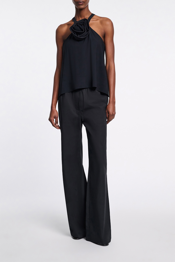 Dorothee Schumacher Top mit abnehmbarer Blüte pure black