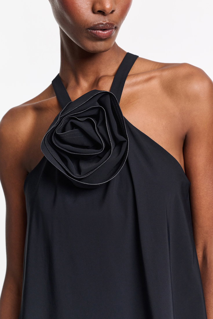 Dorothee Schumacher Top mit abnehmbarer Blüte pure black