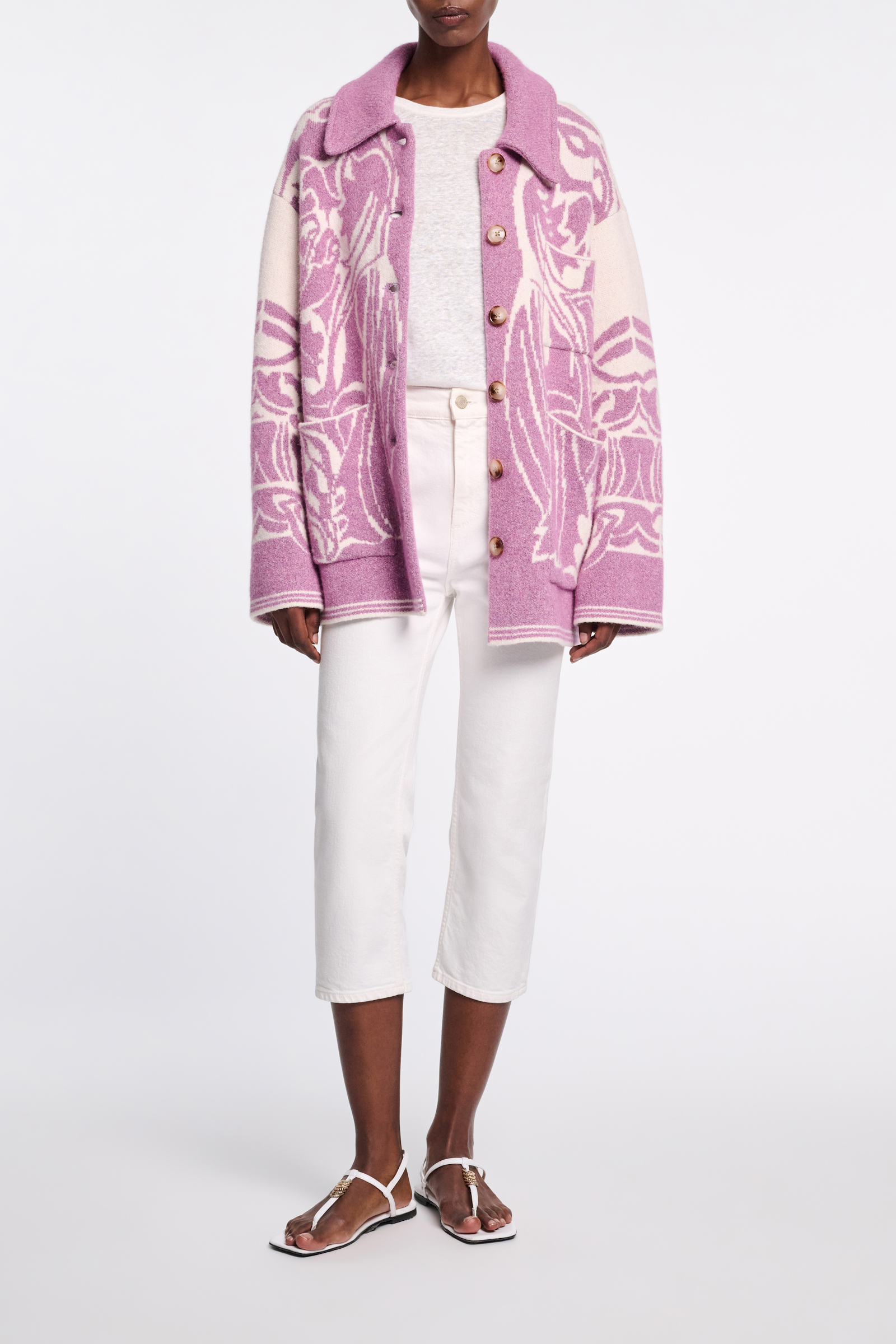 Dorothee Schumacher Rundhalsshirt aus Hanf camellia white