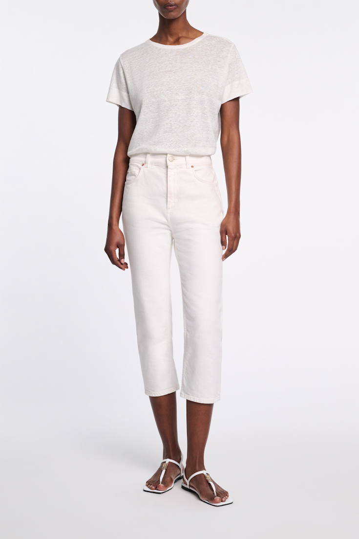 Dorothee Schumacher Rundhalsshirt aus Hanf camellia white