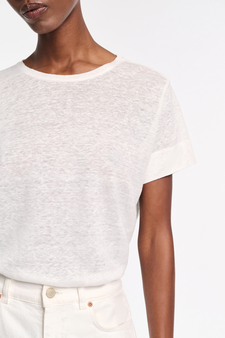 Dorothee Schumacher Rundhalsshirt aus Hanf camellia white
