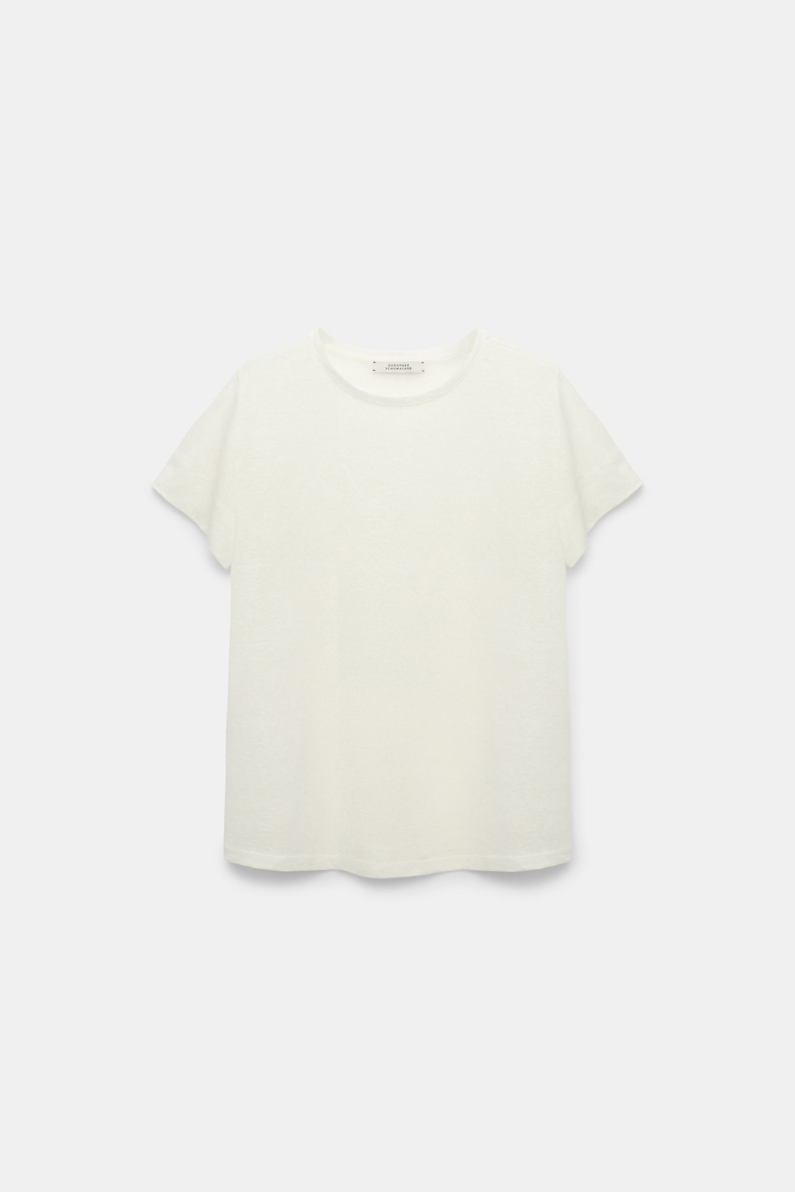 Dorothee Schumacher Rundhalsshirt aus Hanf camellia white