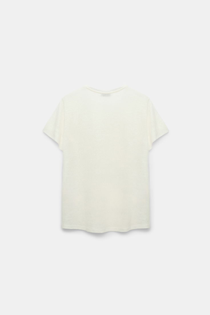 Dorothee Schumacher Rundhalsshirt aus Hanf camellia white