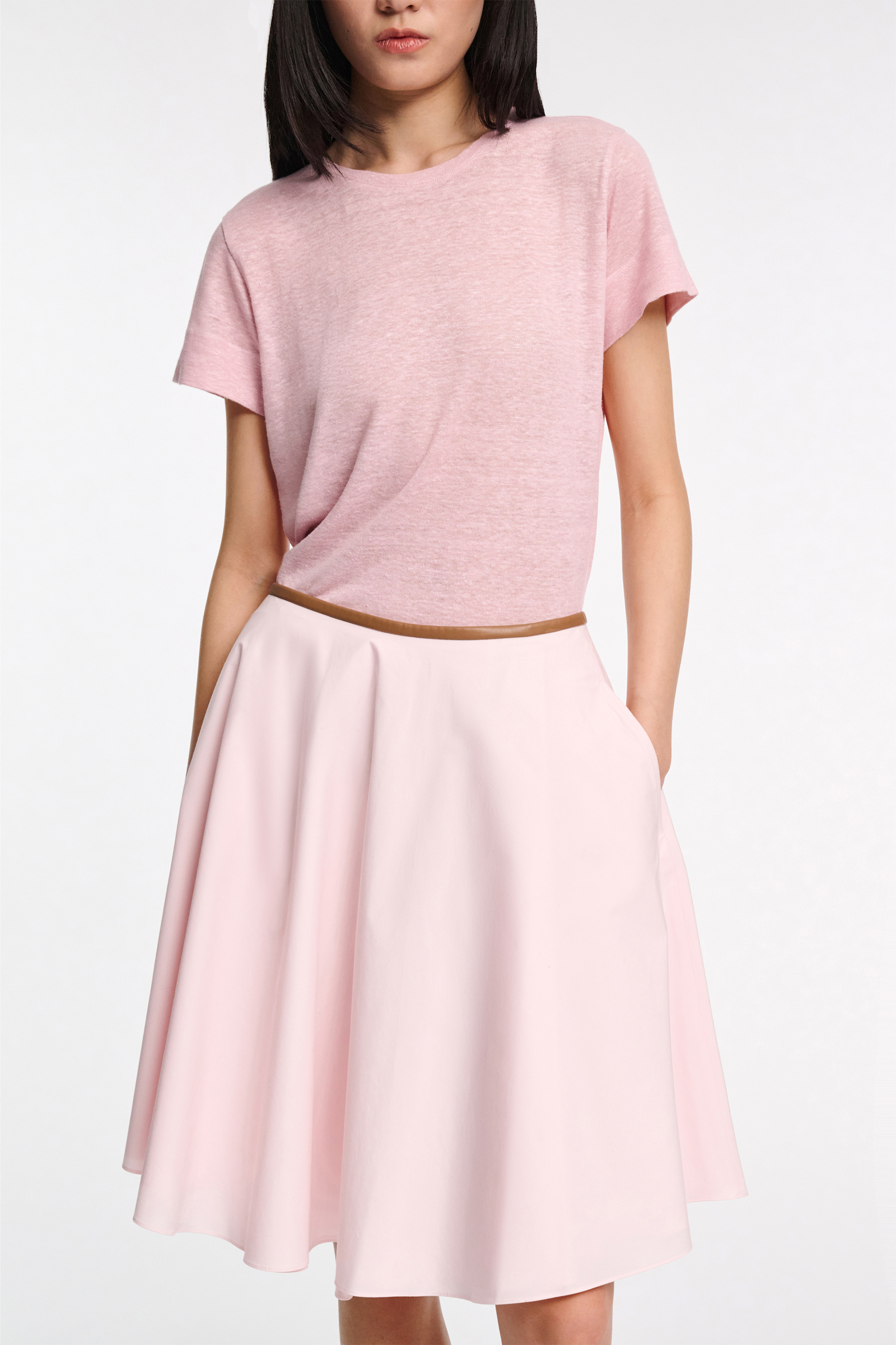 Dorothee Schumacher Rundhalsshirt aus Hanf milky rose