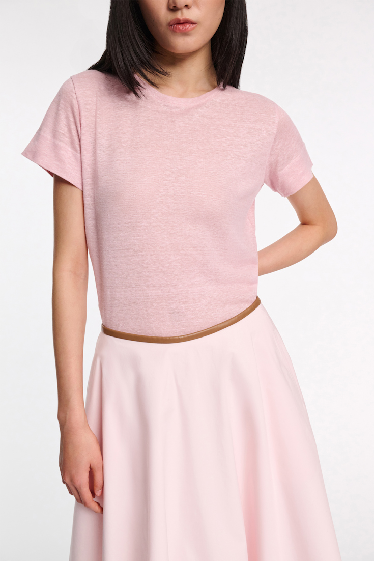 Dorothee Schumacher Rundhalsshirt aus Hanf milky rose