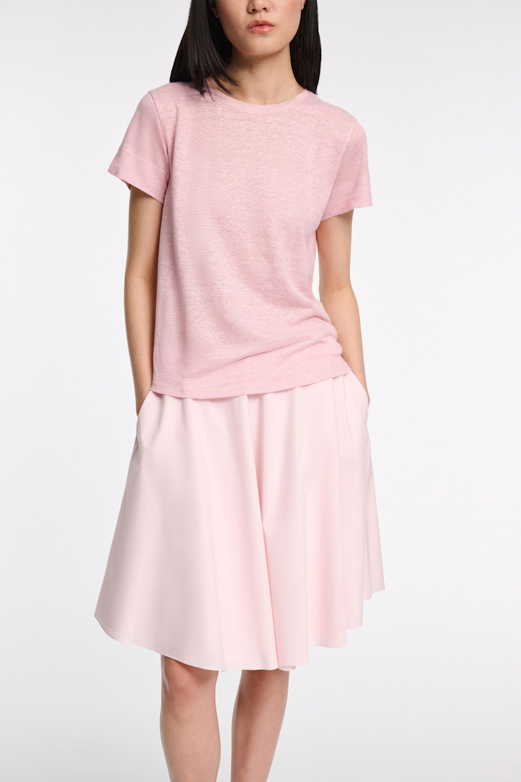 Dorothee Schumacher Rundhalsshirt aus Hanf milky rose