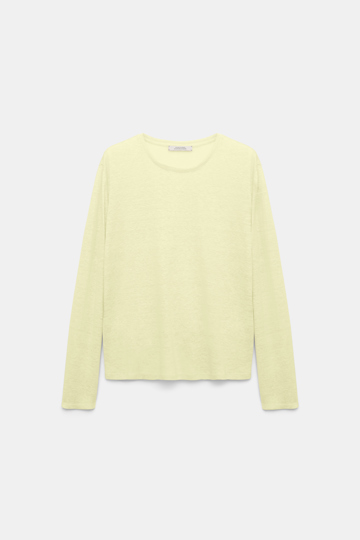 Dorothee Schumacher Langarmshirt aus Hanf light lemon