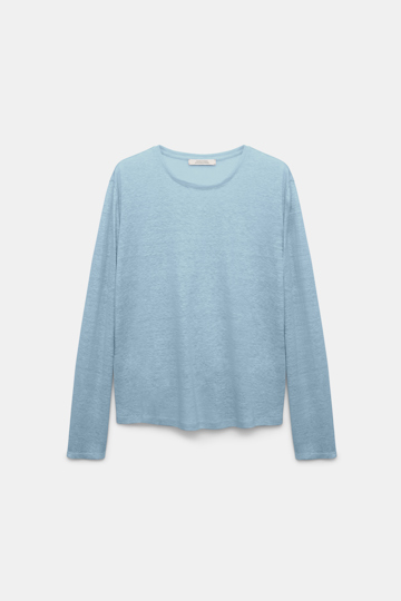 Dorothee Schumacher Long sleeve hemp T-shirt powder blue II