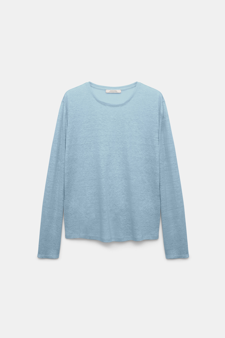 Dorothee Schumacher Langarmshirt aus Hanf powder blue II