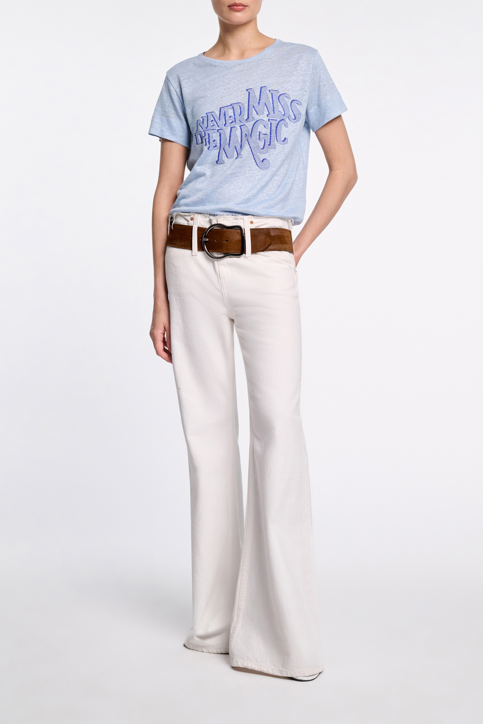 Dorothee Schumacher Hemp T-shirt with print magic cornflower
