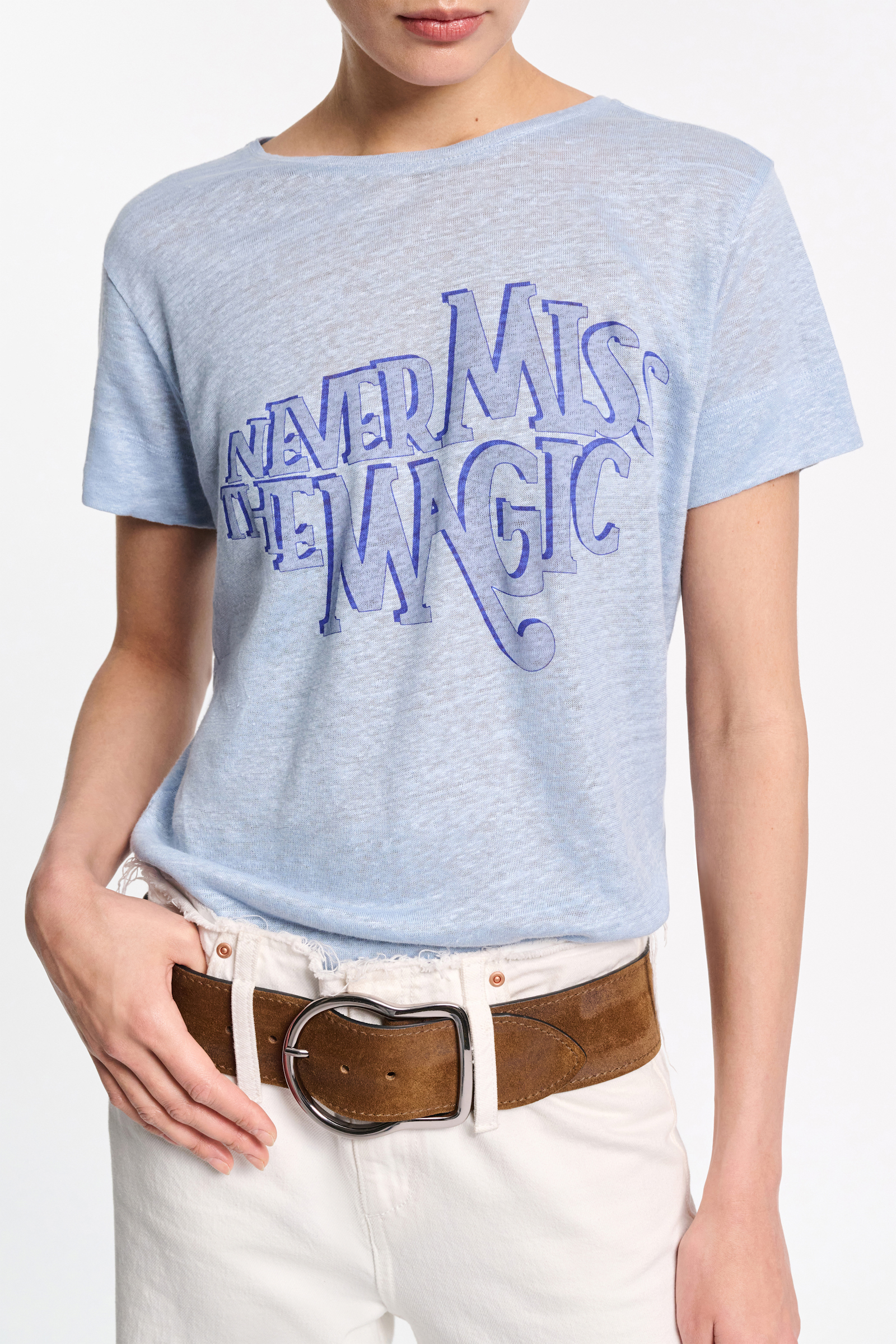 Dorothee Schumacher Hemp T-shirt with print magic cornflower