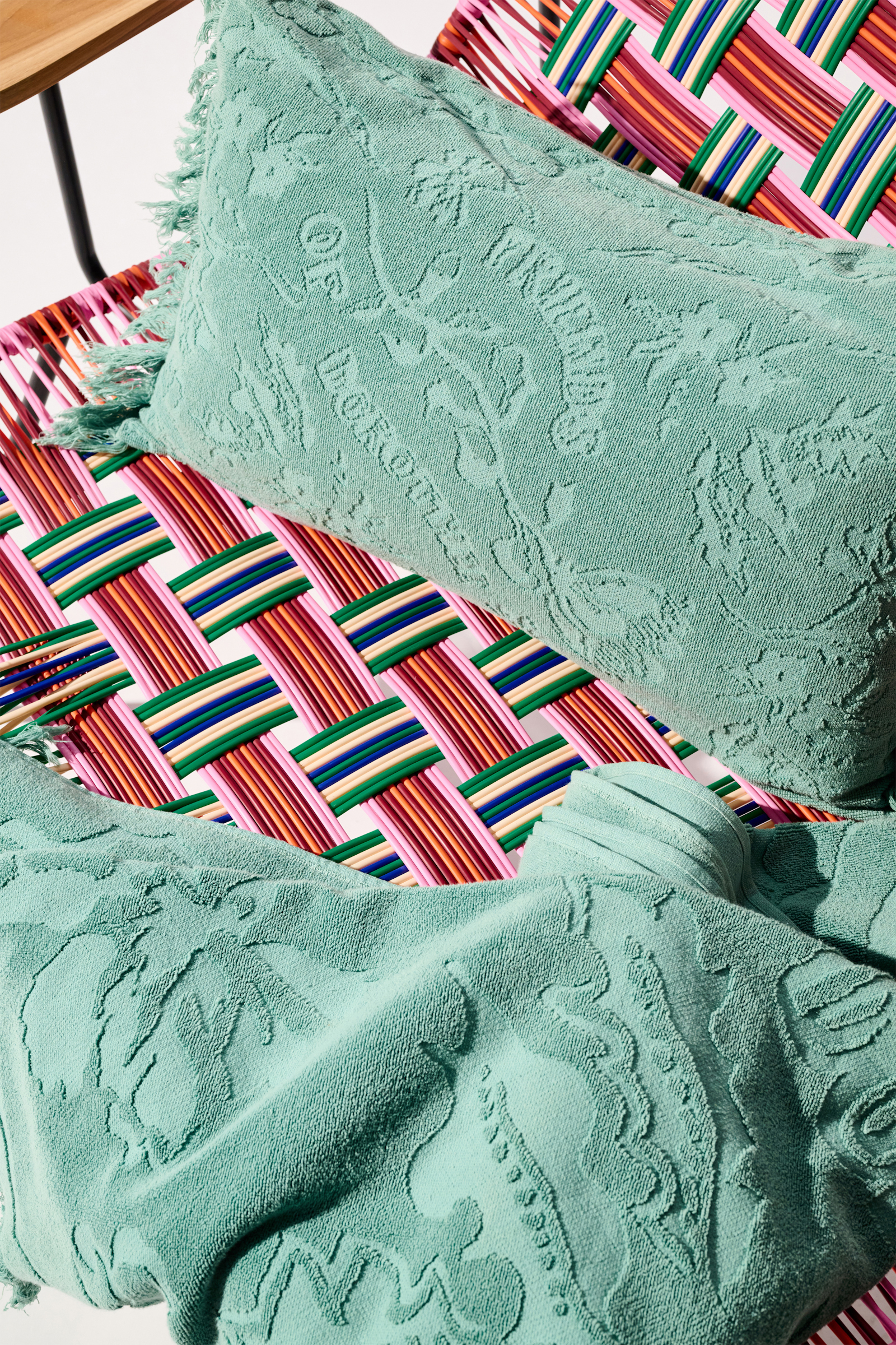 Dorothee Schumacher Kissen mit floralem Muster jade