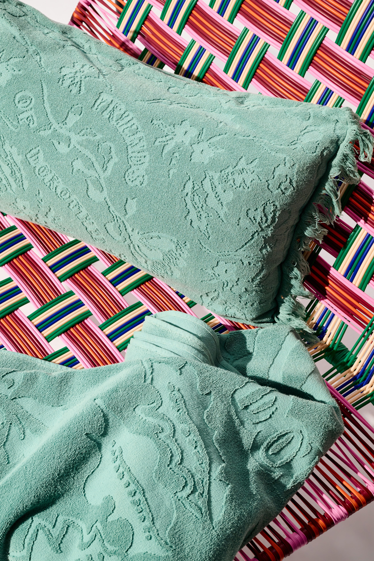 Dorothee Schumacher Kissen mit floralem Muster jade