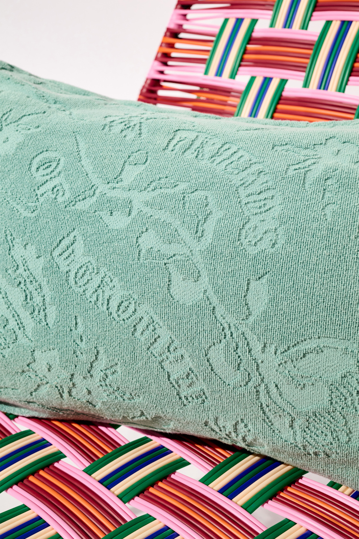 Dorothee Schumacher Kissen mit floralem Muster jade