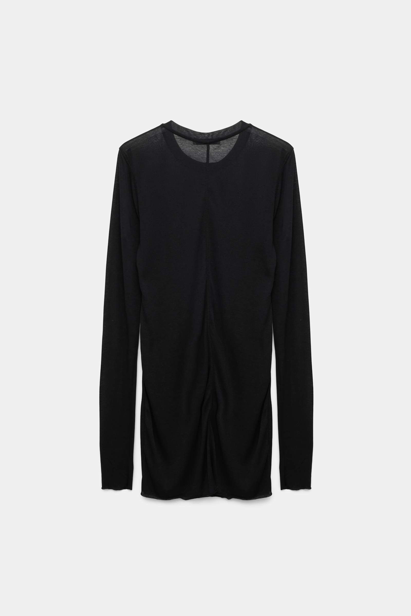 Dorothee Schumacher Slightly see-through T-shirt with extra long sleeves pure black