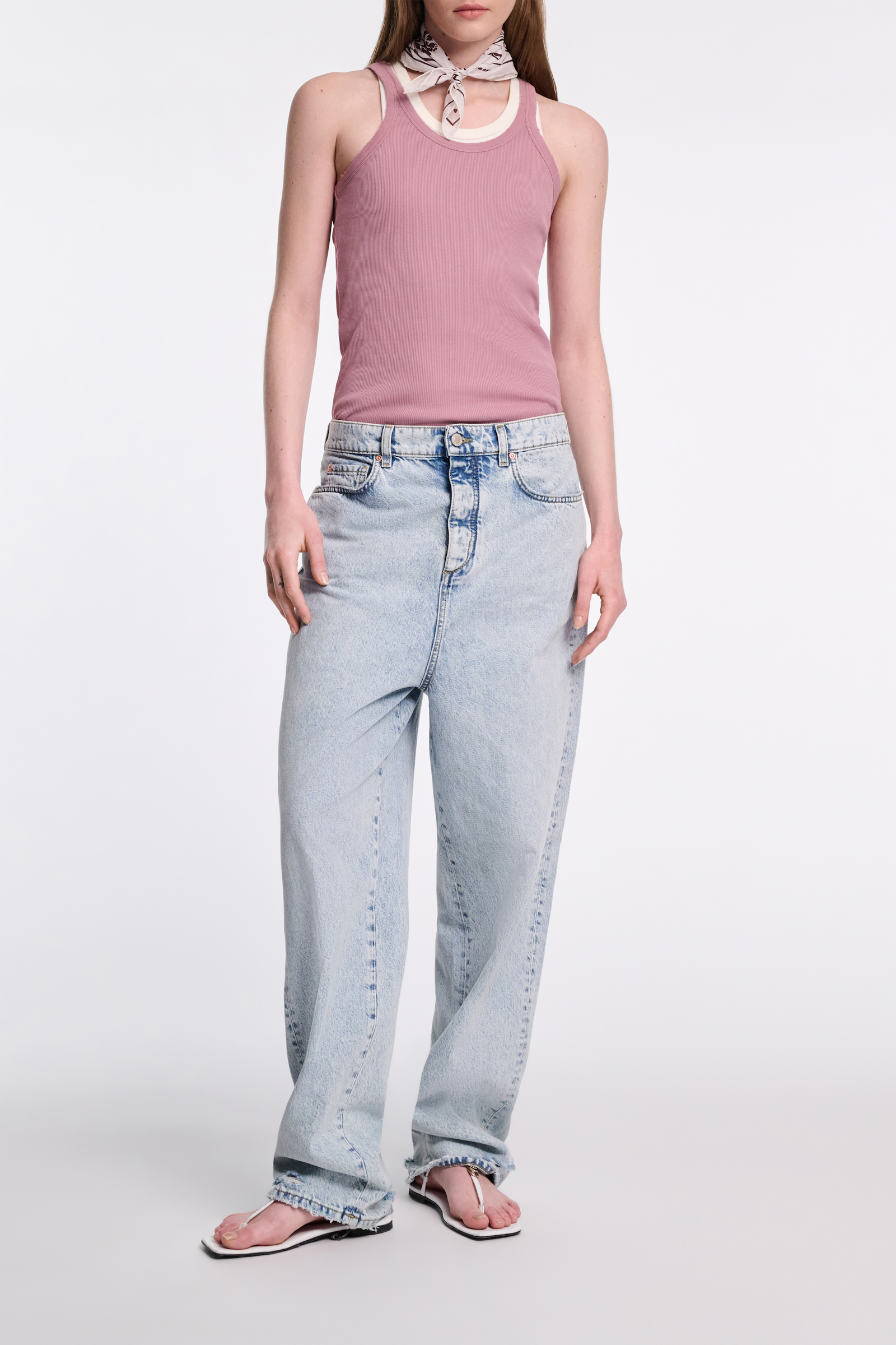 Dorothee Schumacher Ribbed cotton tank top sweet peas