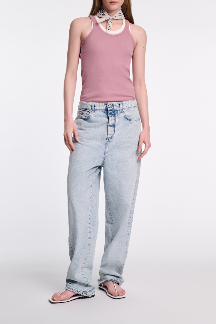 Dorothee Schumacher Ribbed cotton tank top sweet peas