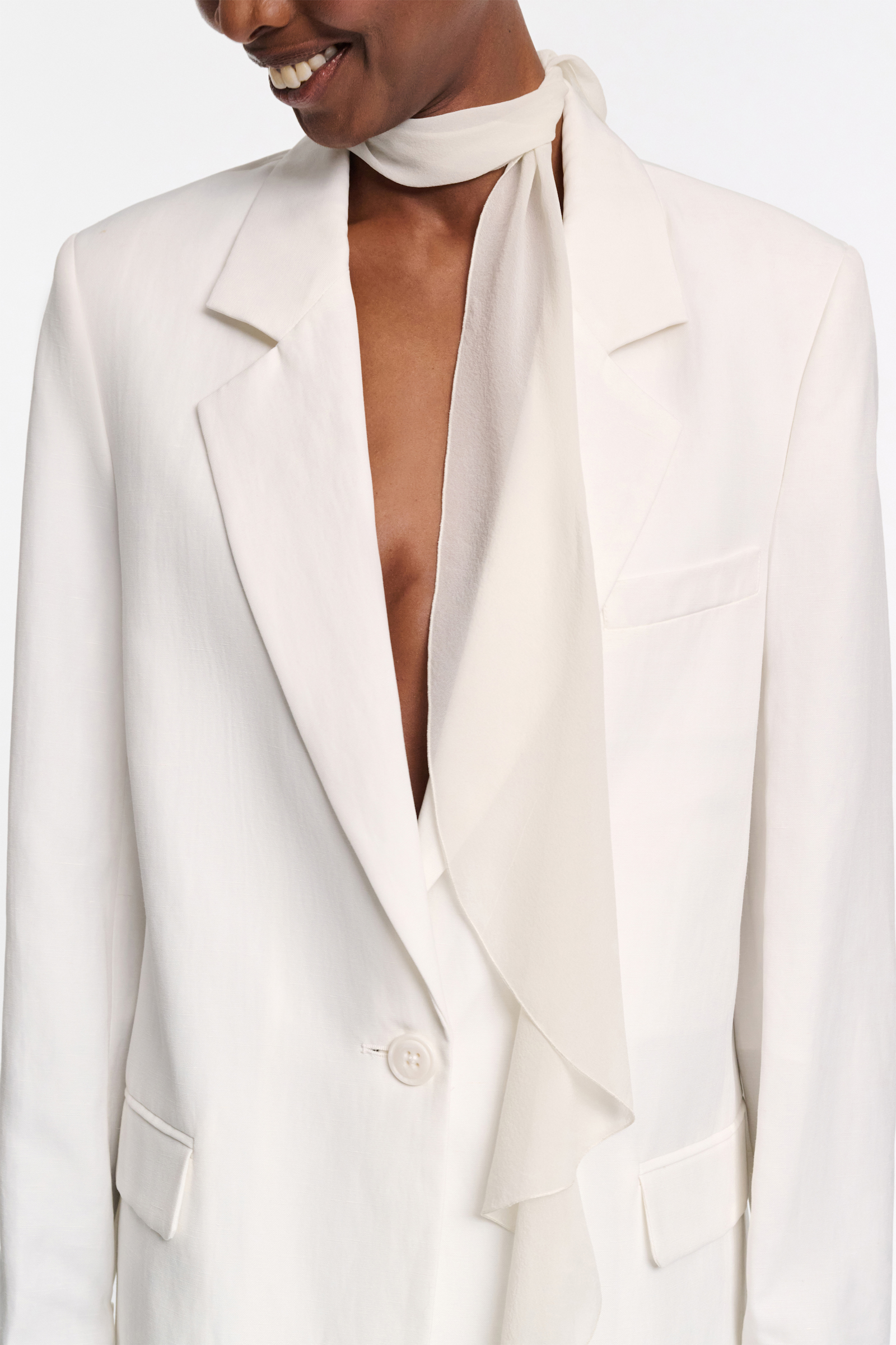 Dorothee Schumacher Blazer aus technischem Leinen pure white