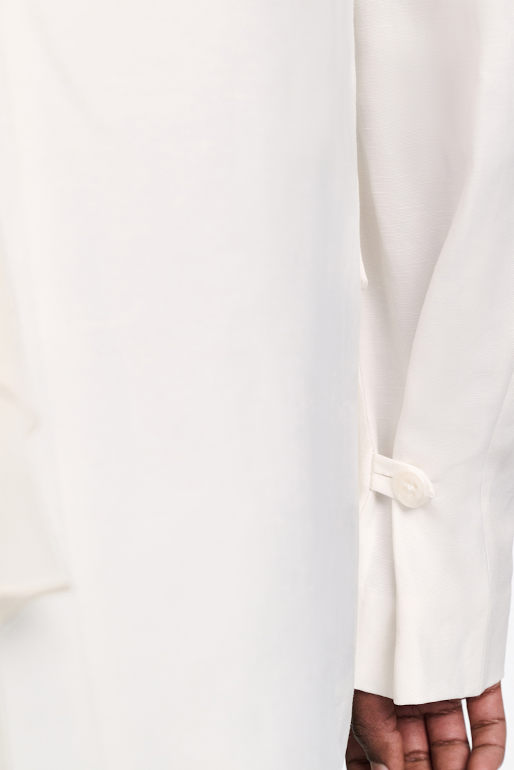 Dorothee Schumacher Blazer aus technischem Leinen pure white