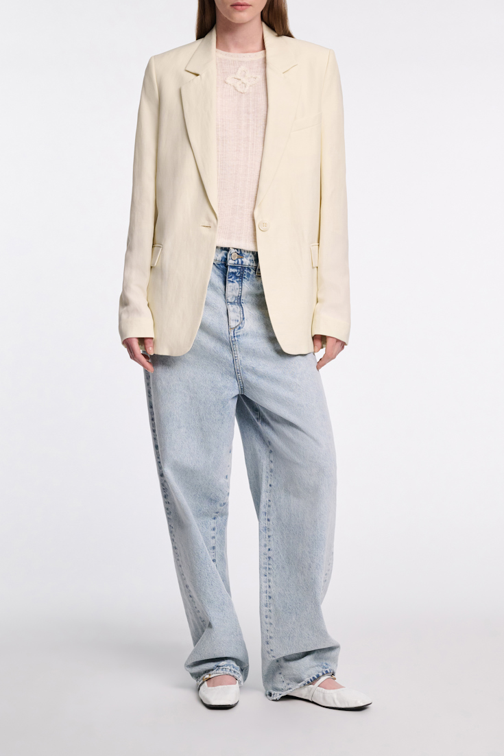 Dorothee Schumacher Blazer aus technischem Leinen light lemon