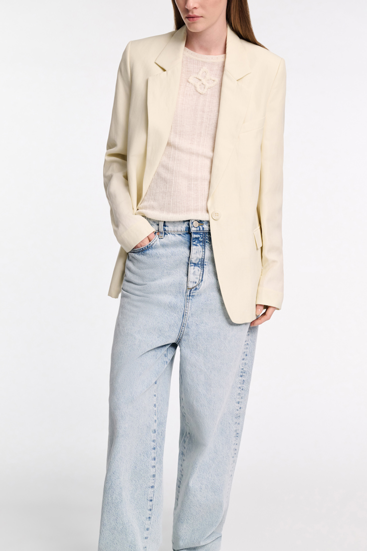 Dorothee Schumacher Blazer aus technischem Leinen light lemon