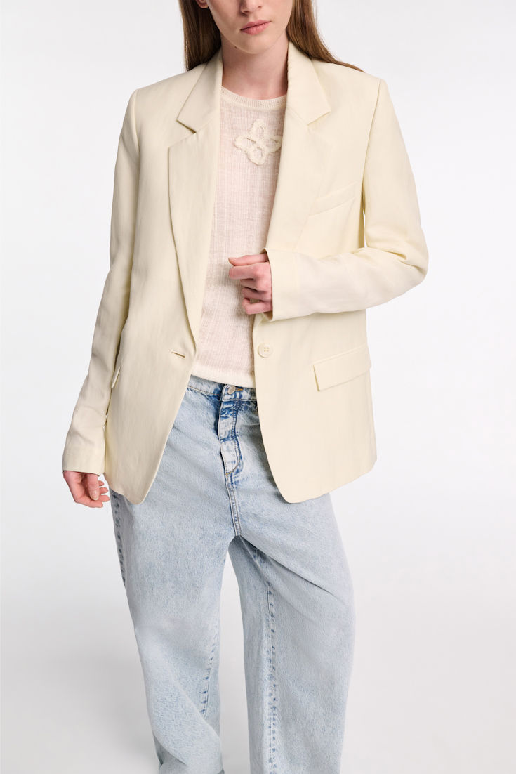 Dorothee Schumacher Blazer aus technischem Leinen light lemon