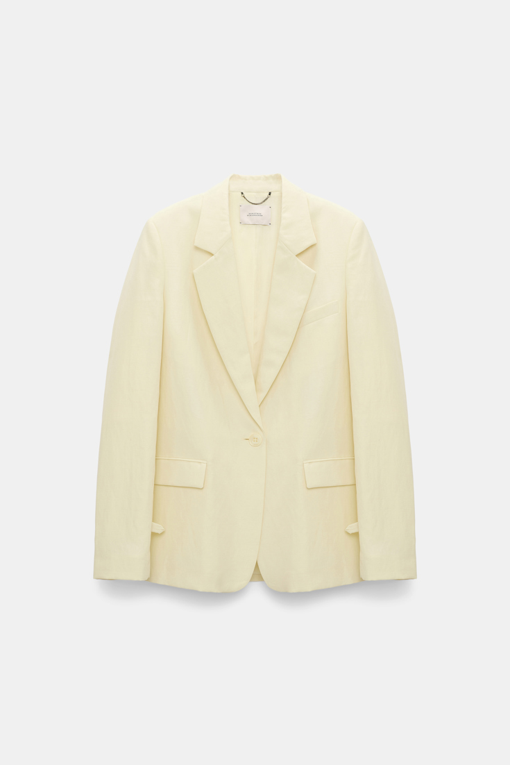 Dorothee Schumacher Blazer aus technischem Leinen light lemon